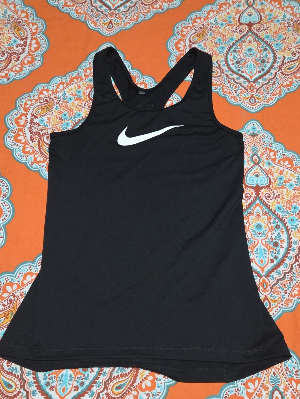 Nike Black Tank Top with White Swoosh